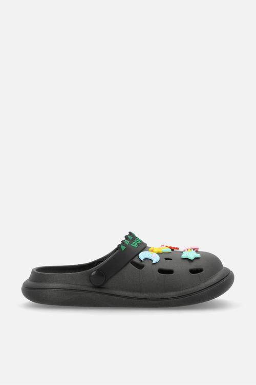 Closed toe slides- black