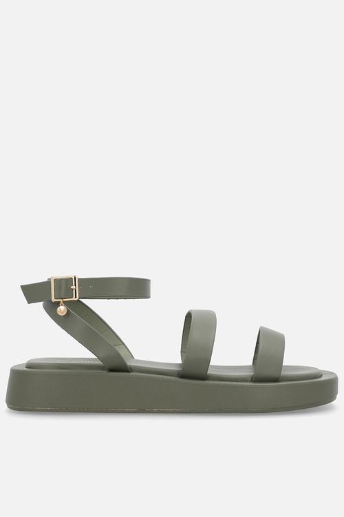 COCONUT 34 Thick Double Strap Sandal - Khaki