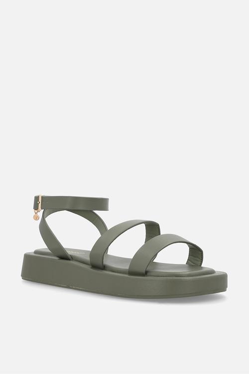 COCONUT 34 Thick Double Strap Sandal - Khaki