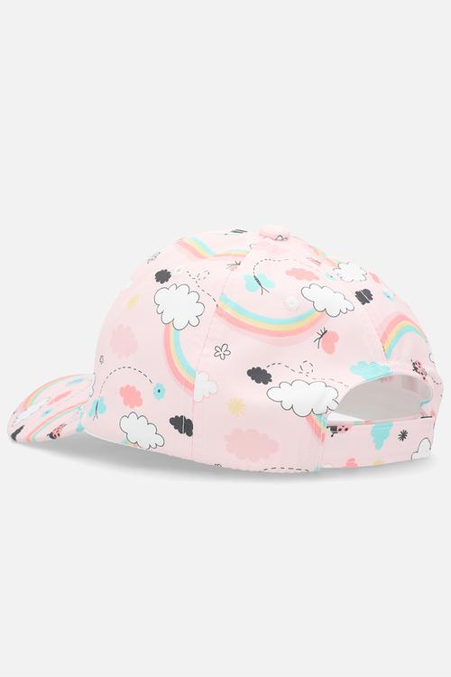 Printed cap - pink & white