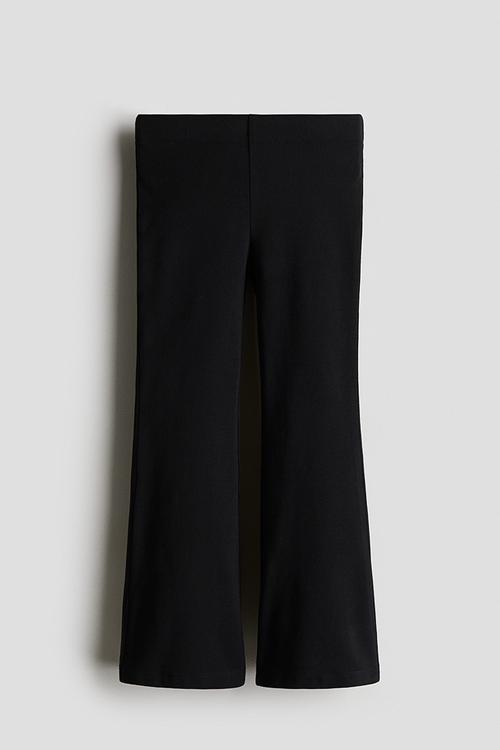 Flared leggings - black