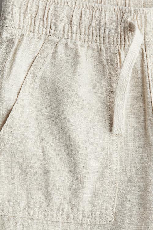 Linen-blend trousers - light beige