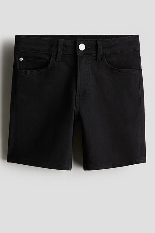 Denim shorts - black