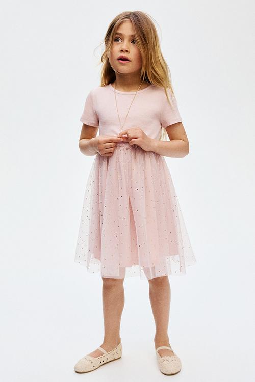 Tulle skirt dress - light pink/hearts