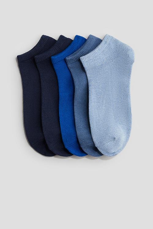 5-Pack trainer socks - dusty blue & navy blue