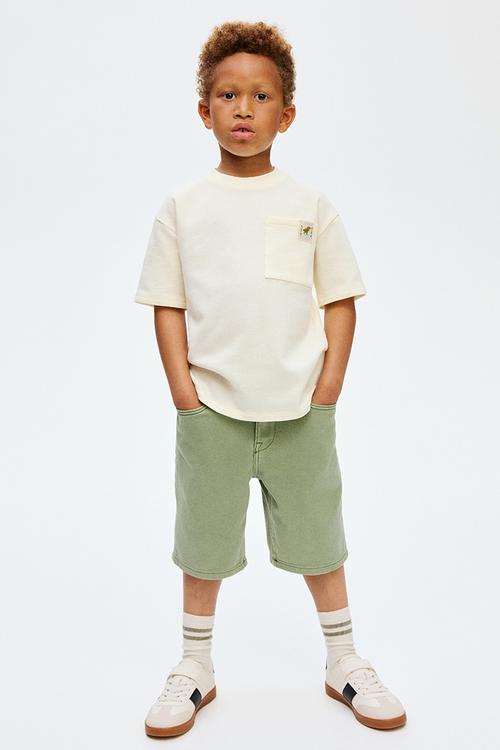 Twill shorts - khaki green