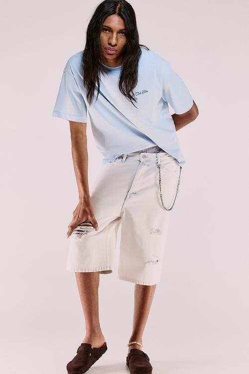 Loose fit printed t-shirt - light blue/le club bleu