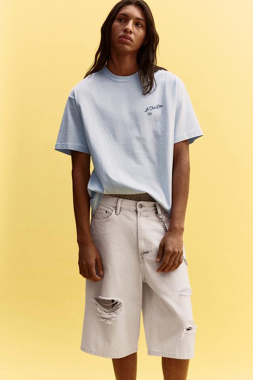 Loose fit printed t-shirt - light blue/le club bleu