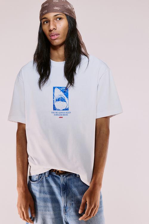 Loose fit t-shirt - white jaws