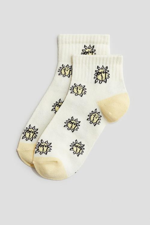 Ankle socks - yellow suns