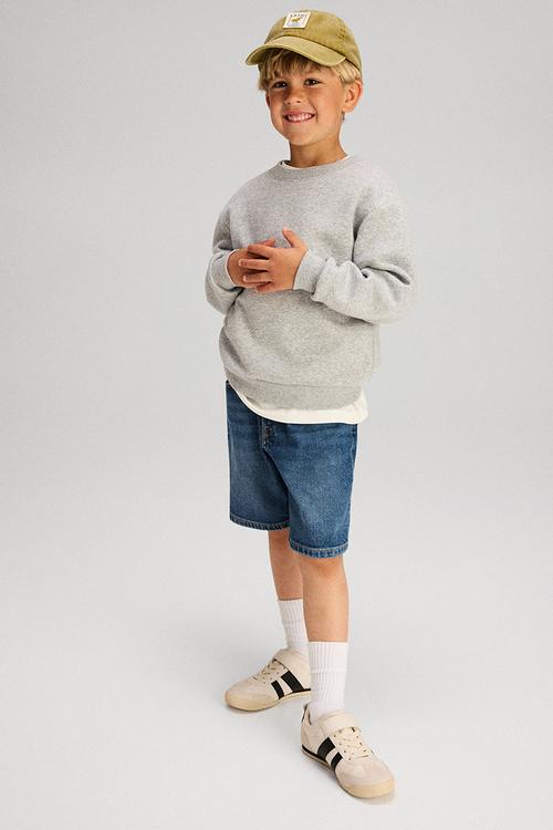 Loose fit denim shorts - denim blue