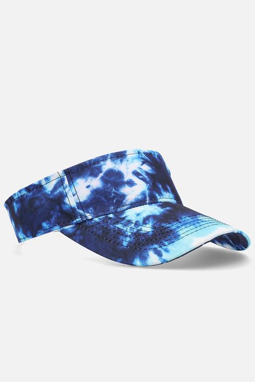 Tie dye visor cap-blue
