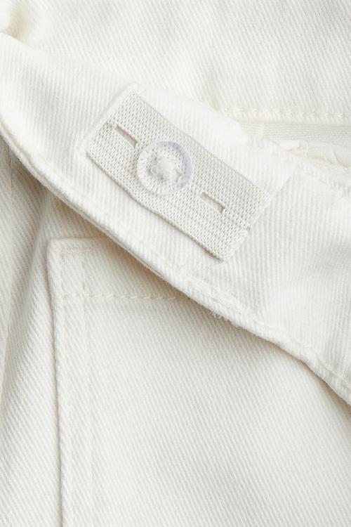 Cotton twill shorts - white