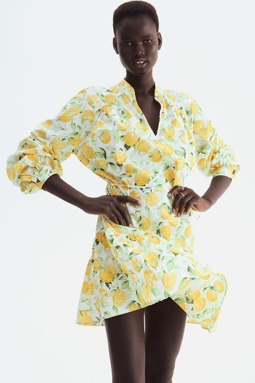 Plumeti dress - white oranges