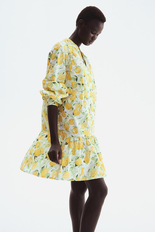 Plumeti dress - white oranges