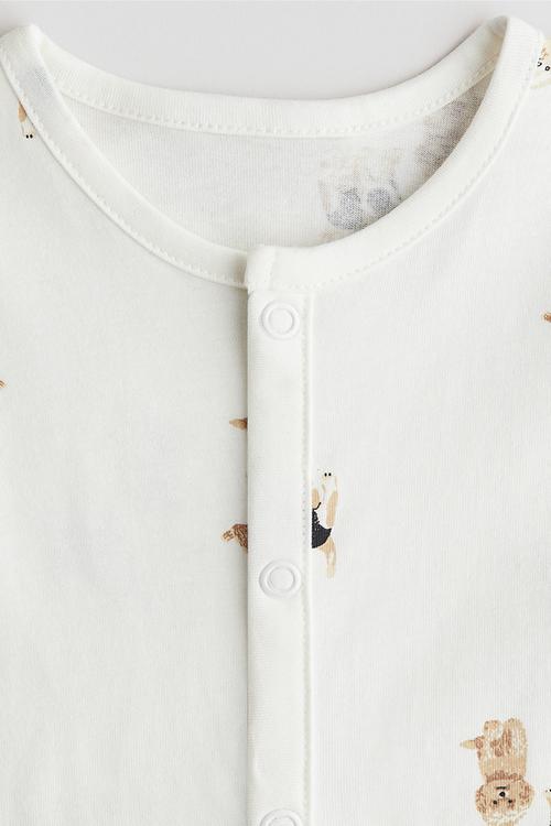 Patterned sleepsuit - white/dogs