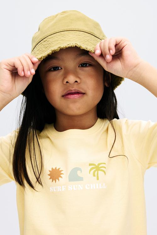 Printed t-shirt - yellow