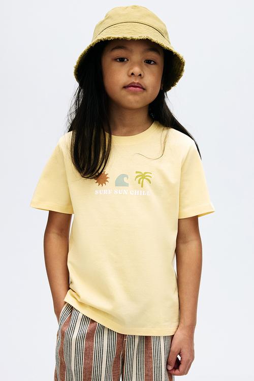 Printed t-shirt - yellow