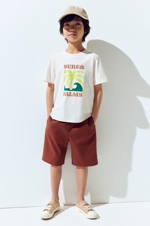 Printed t-shirt - white/surf & palms