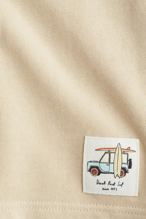 Printed sweatshorts - beige