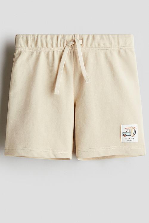 Printed sweatshorts - beige