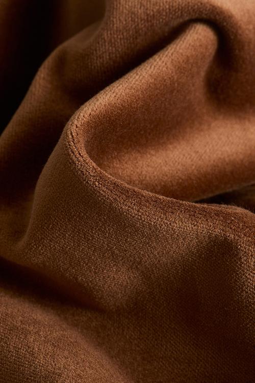 Cotton velvet cushion cover - brown
