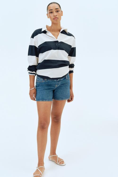 Mama denim shorts - denim blue