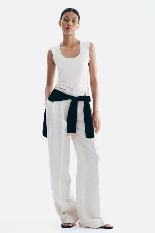 Microfibre vest top - light beige