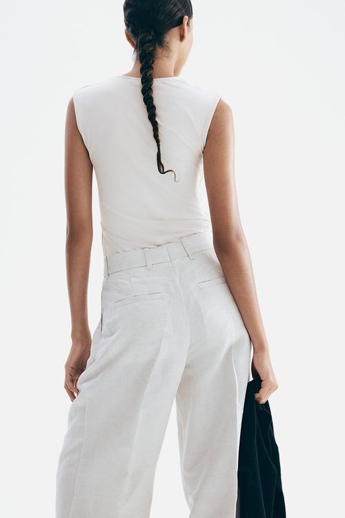 Microfibre vest top - light beige