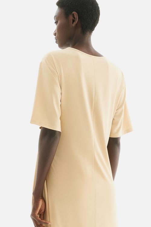 Knot-detail dress - beige