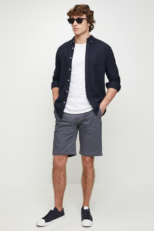 Ezra essential chino short - dark grey	