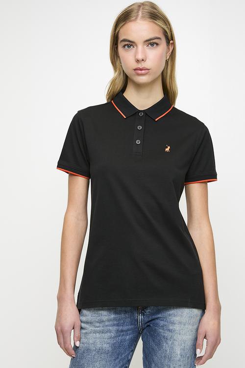 Wmn Obc Mercerised Golfer - Black