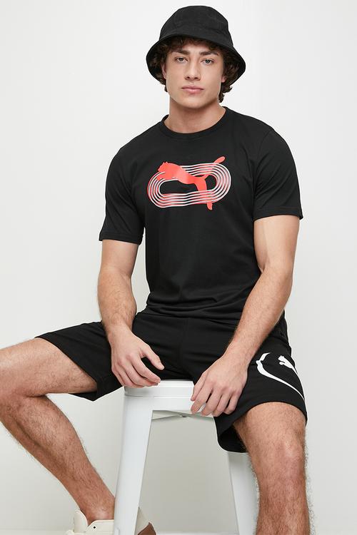 PUMA SPORT Graphic Shorts "9 TR - PUMA Black