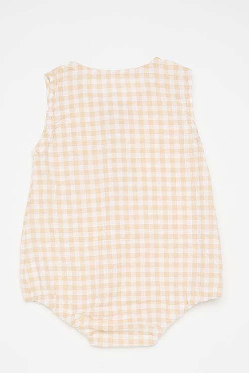 Gingham bodysuit - pale orange 