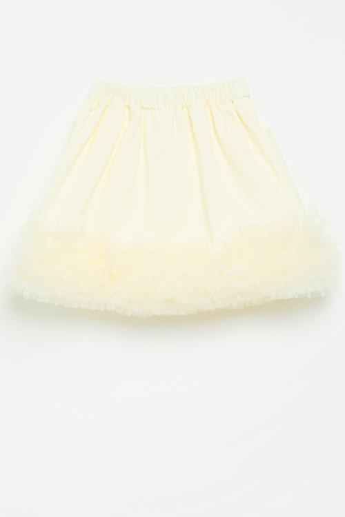 Layered ruffle skirt - lemon chiffon