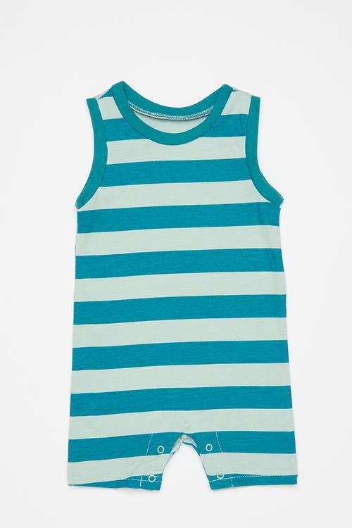 Sleeveless romper - blue