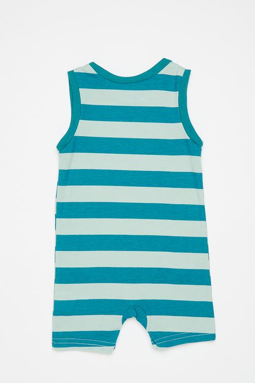 Sleeveless romper - blue
