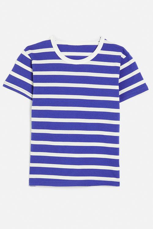 Regency striped tee - royal blue/white
