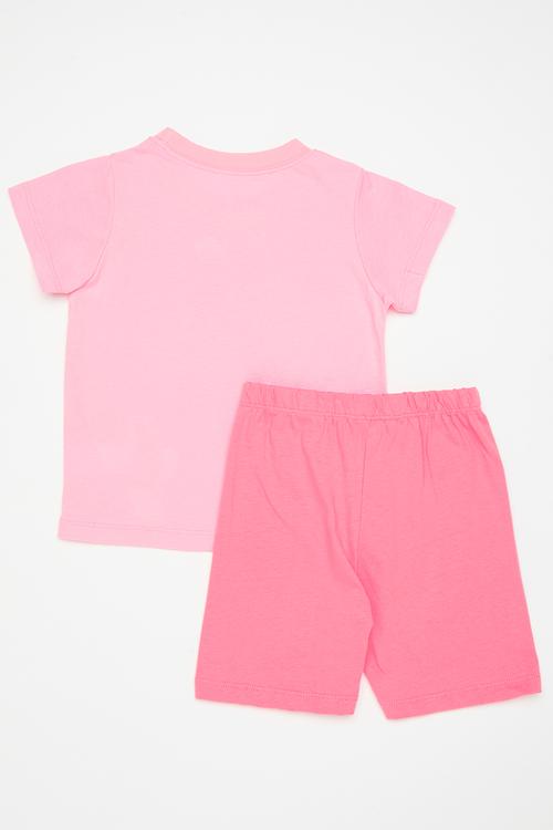 Hand painted graphic pj set - pink