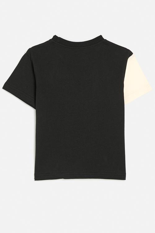 Colour block tee - black & white