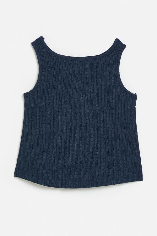 Button down vest - indigo