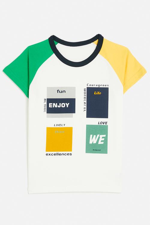 Colour block reglan tee - multi