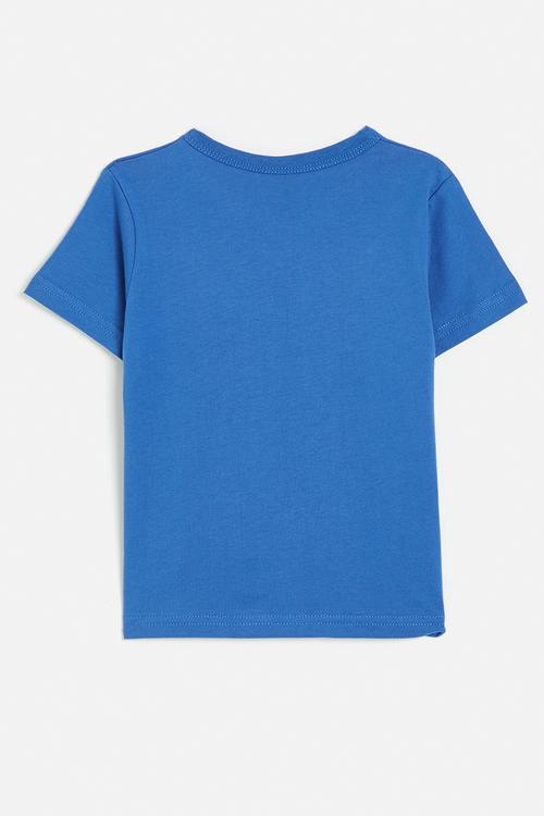 Skeletal dino graphic tee - true blue