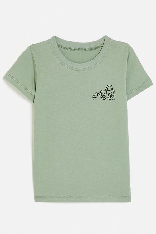 Bulldozer graphic tee - calm green
