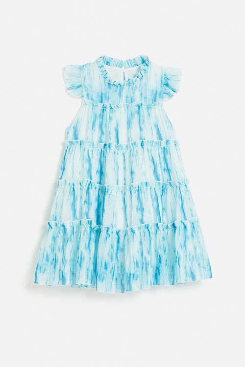 Tie dye dress-blue & white