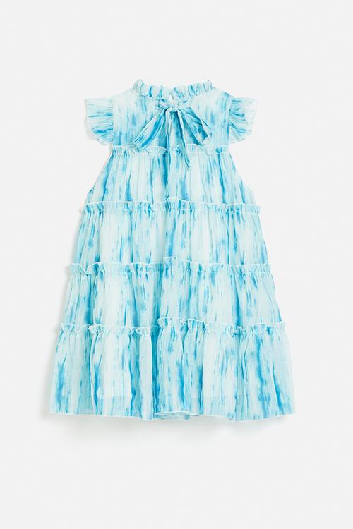 Tie dye dress-blue & white