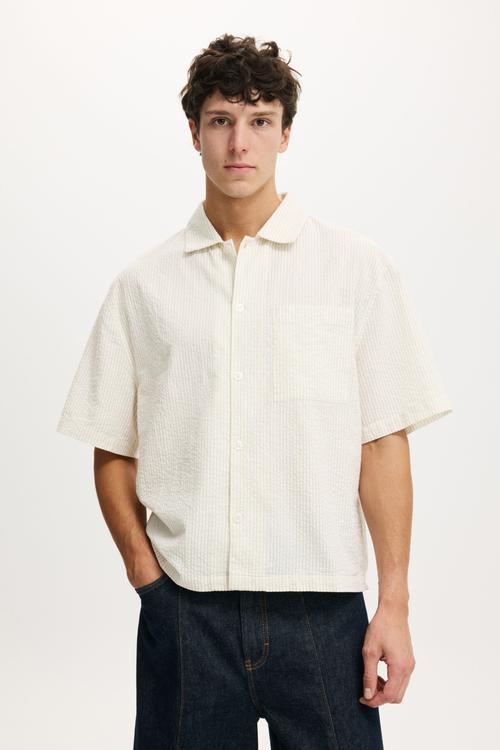 Ventura Short Sleeve Shirt - Sage Stripe