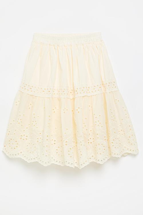 Anglaise boho skirt-off white