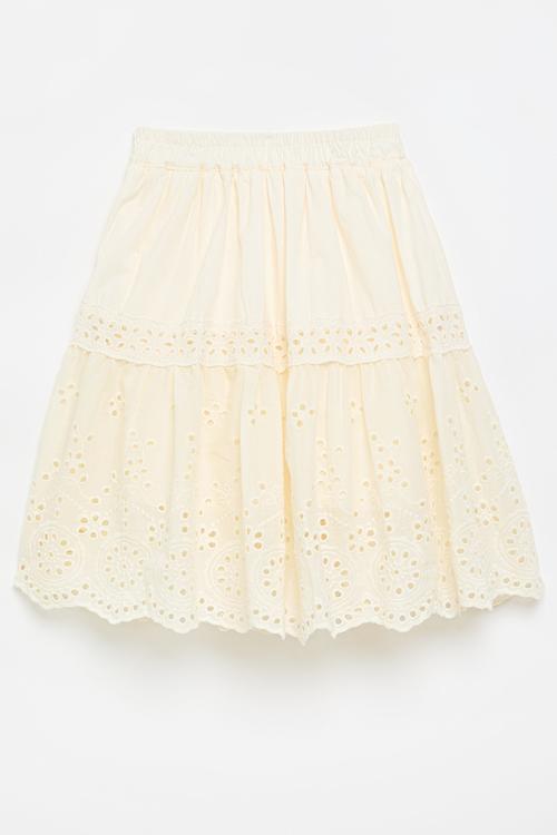 Anglaise boho skirt-off white