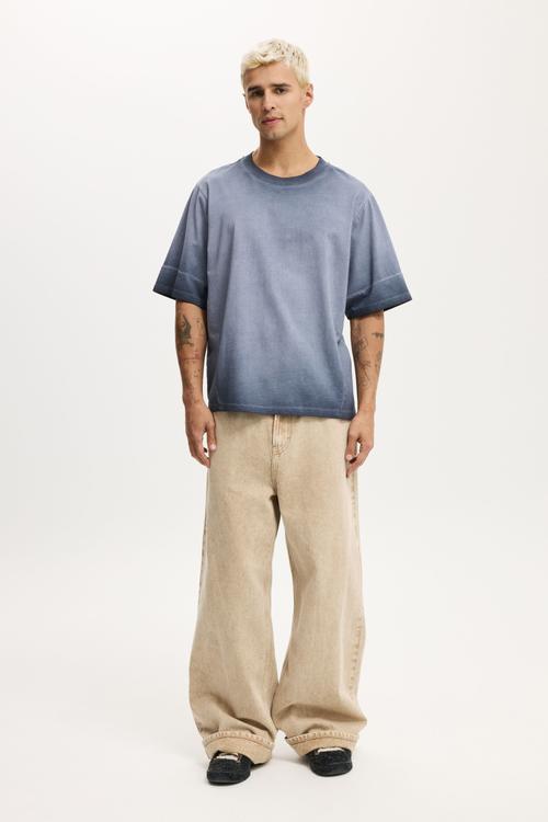 Cropped Fit Y2K T-shirt - True Navy Panel